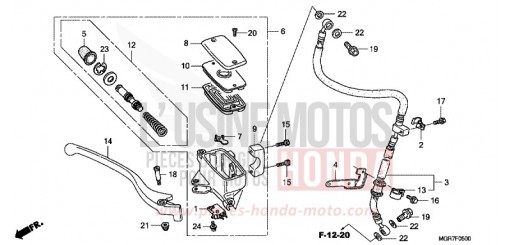 FRONT BRAKE MASTERCYLINDER VT750SB de 2011